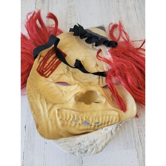 Halloween rubber face mask clown scary Joker costume - Picture 8 of 10